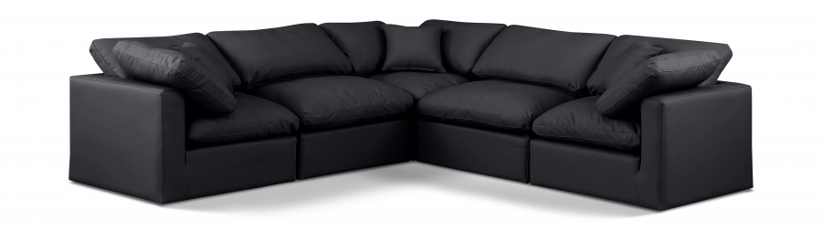 Indulge 105" Vegan Leather Upholstered 5pc. Modular Sectional