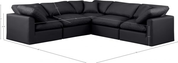 Indulge 105" Vegan Leather Upholstered 5pc. Modular Sectional