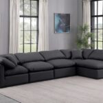 Indulge 140" Vegan Leather Upholstered 5pc. Modular Sectional