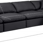 Indulge 140" Vegan Leather Upholstered 5pc. Modular Sectional