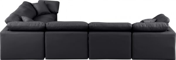 Indulge 140" Vegan Leather Upholstered 6pc. Modular Sectional