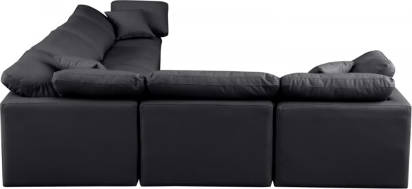 Indulge 140" Vegan Leather Upholstered 6pc. Modular Sectional