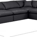 Indulge 140" Vegan Leather Upholstered 6pc. Modular Sectional