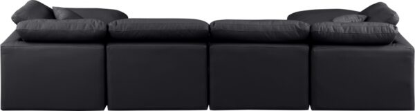 Indulge 140" Vegan Leather Upholstered 6pc. Modular Sectional