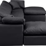 Indulge 140" Vegan Leather Upholstered 6pc. Modular Sectional