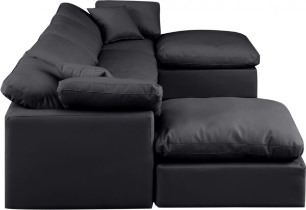 Indulge 140" Vegan Leather Upholstered 6pc. Modular Sectional