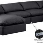 Indulge 140" Vegan Leather Upholstered 6pc. Modular Sectional