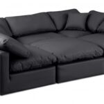 Indulge 105" Vegan Leather Upholstered 6pc. Modular Sectional