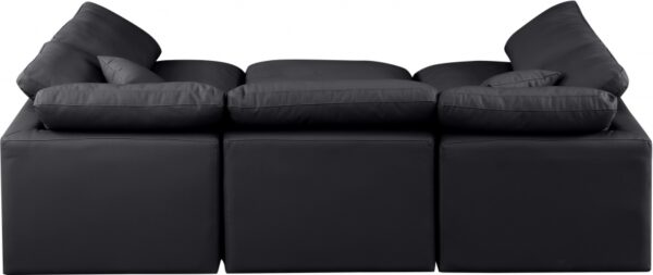 Indulge 105" Vegan Leather Upholstered 6pc. Modular Sectional