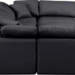 Indulge 105" Vegan Leather Upholstered 6pc. Modular Sectional