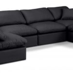 Indulge 140" Vegan Leather Upholstered 6pc. Modular Sectional