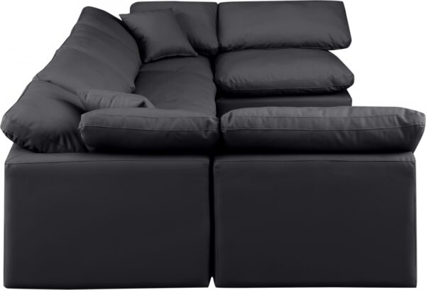 Indulge 140" Vegan Leather Upholstered 6pc. Modular Sectional