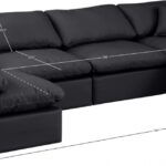 Indulge 140" Vegan Leather Upholstered 6pc. Modular Sectional