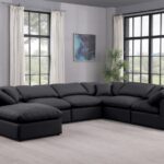 Indulge 140" Vegan Leather Upholstered 7pc. Modular Sectional