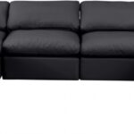 Indulge 140" Vegan Leather Upholstered 7pc. Modular Sectional