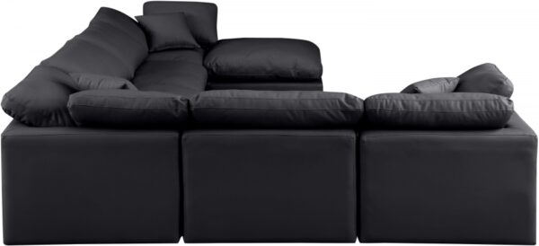 Indulge 140" Vegan Leather Upholstered 7pc. Modular Sectional