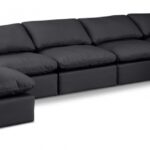 Indulge 175" Vegan Leather Upholstered 7pc. Modular Sectional