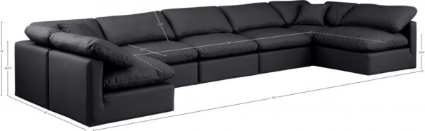 Indulge 175" Vegan Leather Upholstered 7pc. Modular Sectional