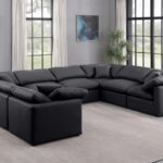 Indulge 140" Vegan Leather Upholstered 8pc. Modular Sectional