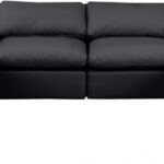 Indulge 140" Vegan Leather Upholstered 8pc. Modular Sectional