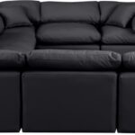 Indulge 140" Vegan Leather Upholstered 8pc. Modular Sectional