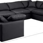 Indulge 140" Vegan Leather Upholstered 8pc. Modular Sectional