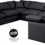 Indulge 140" Vegan Leather Upholstered 8pc. Modular Sectional