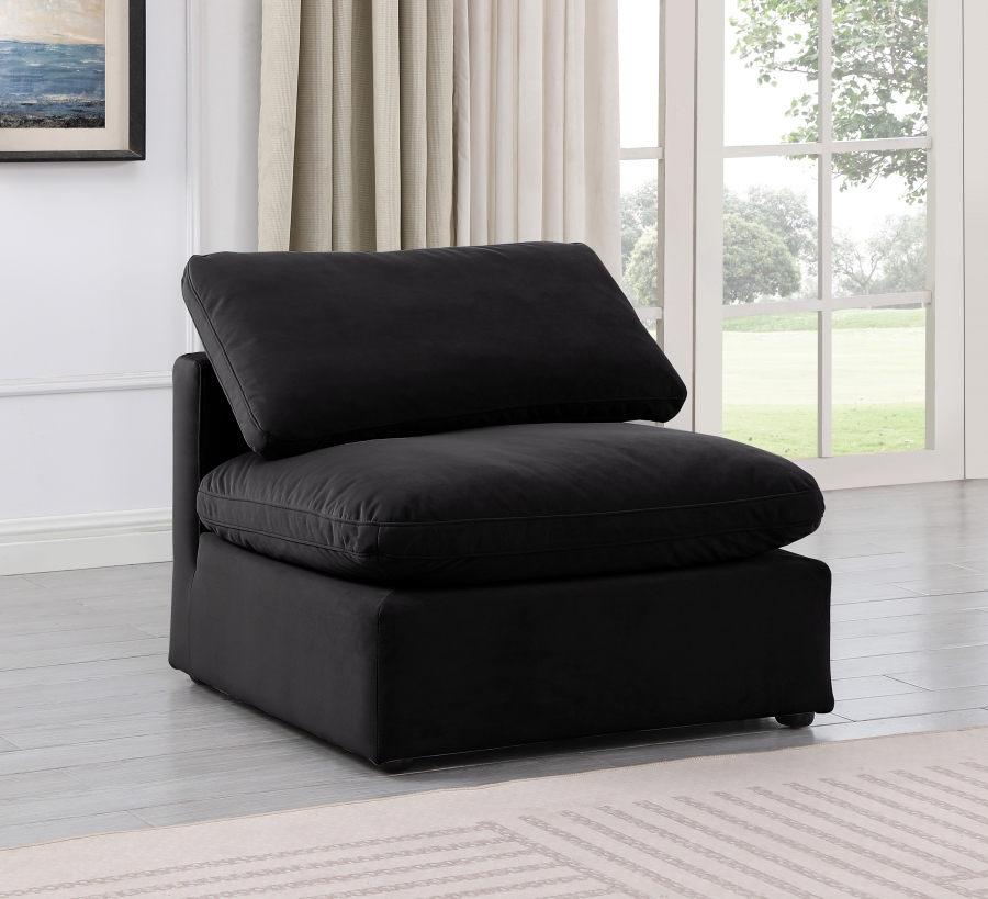 Indulge Velvet Upholstered Armless Modular Chair