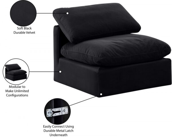 Indulge Velvet Upholstered Armless Modular Chair