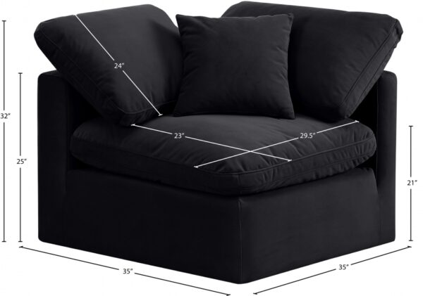 Indulge Velvet Upholstered Corner Modular Chair