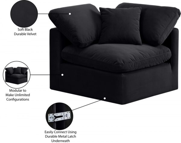 Indulge Velvet Upholstered Corner Modular Chair