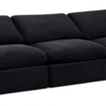 Indulge 105" Velvet Upholstered 3pc. Armless Modular Sofa
