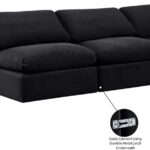 Indulge 105" Velvet Upholstered 3pc. Armless Modular Sofa