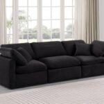 Indulge 105" Velvet Upholstered 3pc. Modular Sofa