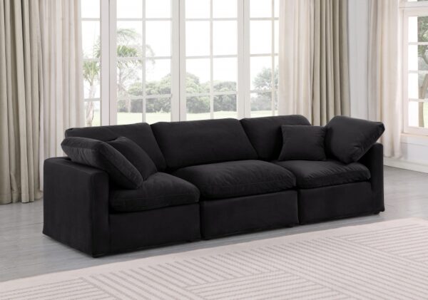 Indulge 105" Velvet Upholstered 3pc. Modular Sofa