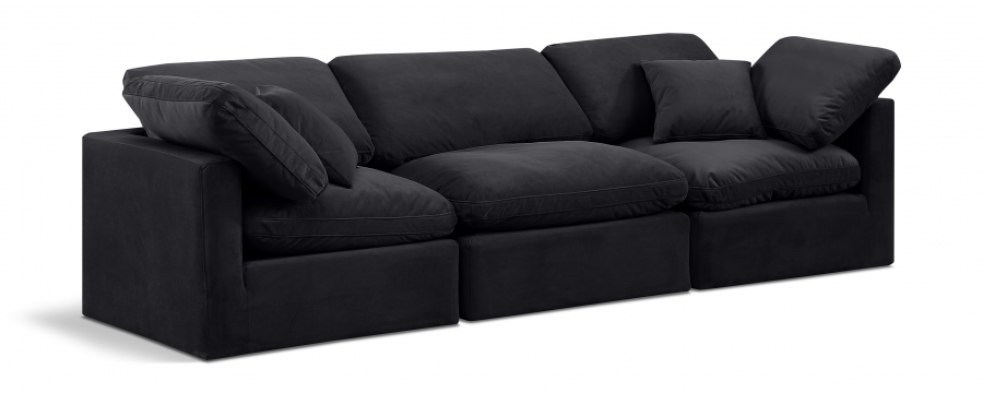 Indulge 105" Velvet Upholstered 3pc. Modular Sofa