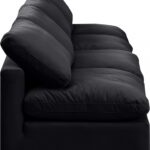 Indulge 140" Velvet Upholstered 4pc. Armless Modular Sofa