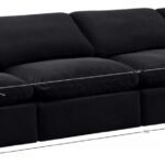 Indulge 140" Velvet Upholstered 4pc. Armless Modular Sofa