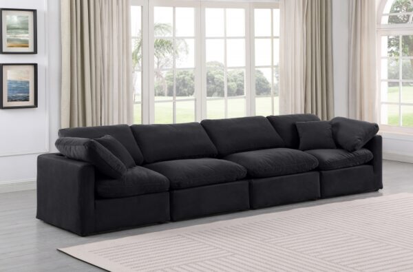 Indulge 140" Velvet Upholstered 4pc. Modular Sofa
