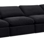 Indulge 140" Velvet Upholstered 4pc. Modular Sofa
