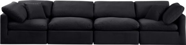 Indulge 140" Velvet Upholstered 4pc. Modular Sofa