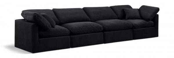 Indulge 140" Velvet Upholstered 4pc. Modular Sofa