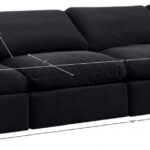 Indulge 140" Velvet Upholstered 4pc. Modular Sofa