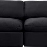 Indulge 70" Velvet Upholstered 2pc. Armless Modular Loveseat