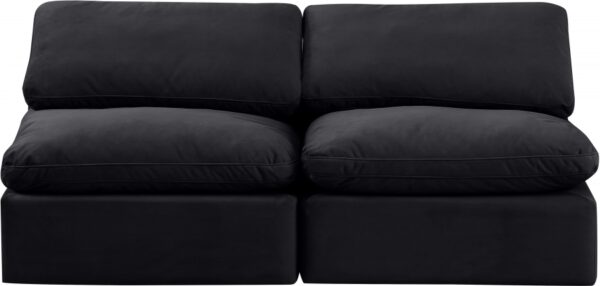 Indulge 70" Velvet Upholstered 2pc. Armless Modular Loveseat