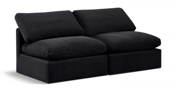 Indulge 70" Velvet Upholstered 2pc. Armless Modular Loveseat