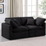 Indulge 70" Velvet Upholstered 2pc. Modular Loveseat