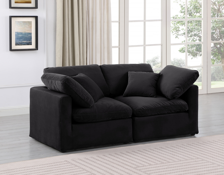 Indulge 70" Velvet Upholstered 2pc. Modular Loveseat