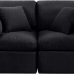Indulge 70" Velvet Upholstered 2pc. Modular Loveseat
