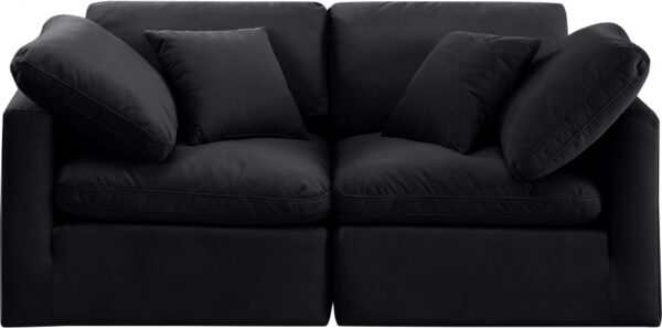 Indulge 70" Velvet Upholstered 2pc. Modular Loveseat
